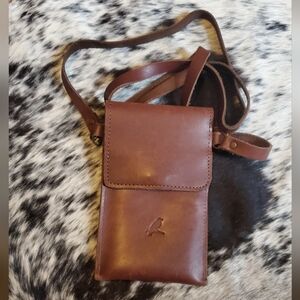 Elegant Brown Leather Crossbody Bag
